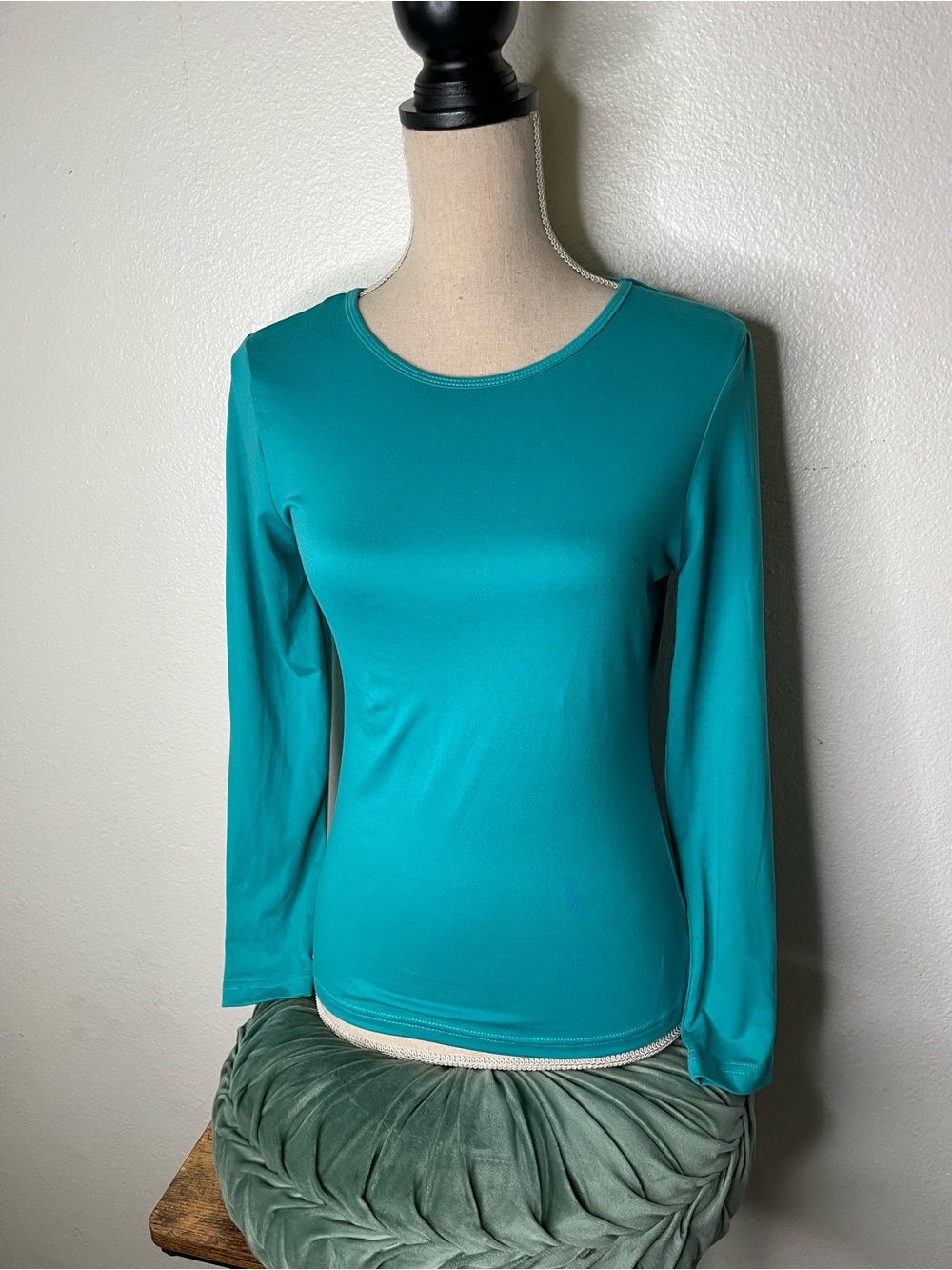Teal Long-Sleeve Women's Top